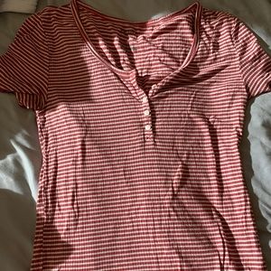Red and white striped t-shirt